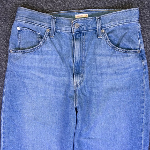 Levis Jeans Womens 31 Light Blue Cinch Baggy Wide Leg High Rise Denim Skater Y2K - Picture 6 of 16